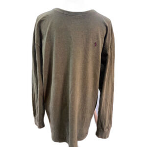Polo Ralph Lauren Army Green Long Sleeve Crew Neck Tee Navy Pony Logo Men’s L